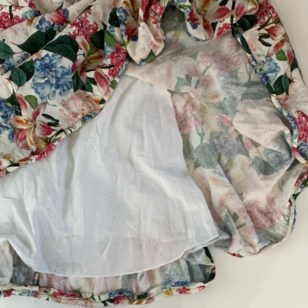🌸 Sachin & Babi Dolce Floral Mini Dress Size 2 Antico Botanico Linen Blend EUC - Picture 9 of 15